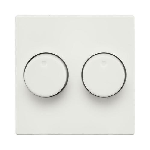 ION | Centraalplaat dimmerknop Duo | Mat Alpin wit, Doe-het-zelf en Verbouw, Elektra en Kabels, Schakelaar, Nieuw, Ophalen of Verzenden