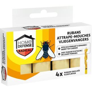Vliegen plakstrip | Home Defense | 4 stuks, Dieren en Toebehoren, Overige Dieren-accessoires, Nieuw, Verzenden