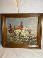Duitse school (XIX) - Hunting Scene with Riders and Hounds, Antiek en Kunst