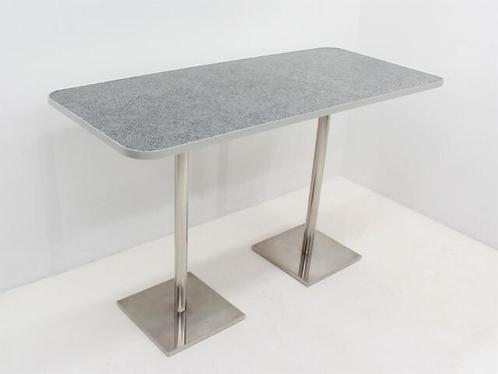 Statafel - bartafel - 110x180x80cm (hxbxd) - zwart met tekst, Huis en Inrichting, Tafels | Eettafels, Gebruikt, Ophalen of Verzenden