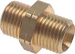 Dubbele Nippel G Buitendraad Linkshandig Messing 16bar 17mm, Doe-het-zelf en Verbouw, Verzenden, Nieuw