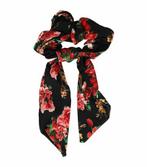 Scrunchie Haarelastiek Linten Roos Bloemen Glitter Print ..., Verzenden, Nieuw