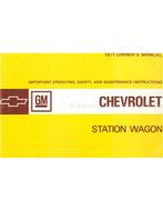 1971 CHEVROLET STATION WAGON INSTRUCTIEBOEKJE ENGELS (USA)