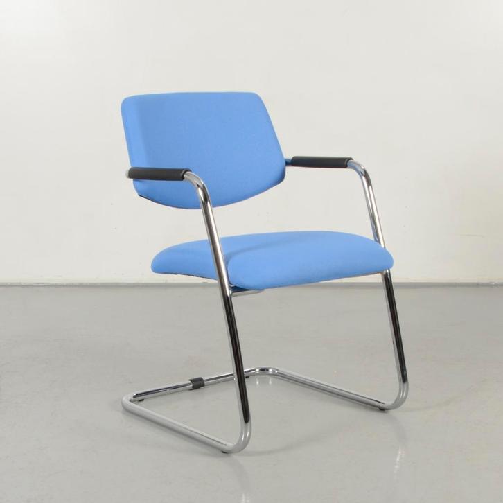 Sitland vergaderstoel, blauw, sledeframe, Huis en Inrichting, Bureaustoelen, Ophalen of Verzenden