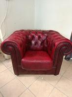 Chesterfield - Fauteuil - Leder - Chesterfield fauteuil, Antiek en Kunst