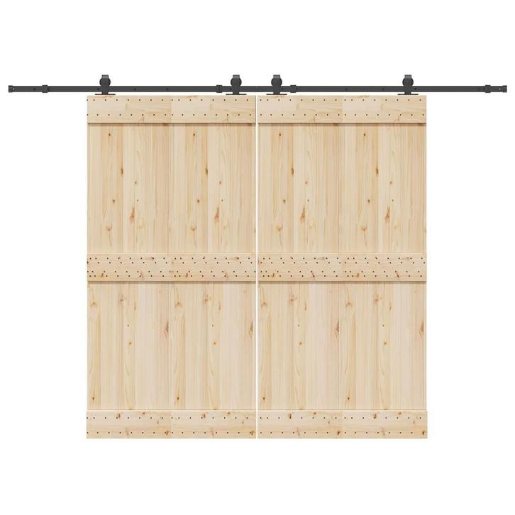 vidaXL Doos met onderdelen voor schuifdeur 305 cm staal, Doe-het-zelf en Verbouw, IJzerwaren en Bevestigingsmiddelen, Nieuw, Verzenden