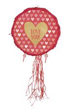 Trekpiñata Love You Hartjes - 40cm, Hobby en Vrije tijd, Feestartikelen, Ophalen of Verzenden, Nieuw
