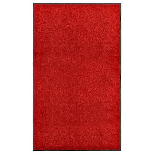 vidaXL Deurmat wasbaar 90x150 cm rood, Tuin en Terras, Deurmatten, Nieuw, Verzenden