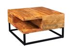 Massief houten salontafel GIANT 60cm natuurlijke Sheesham, Ophalen of Verzenden, Nieuw