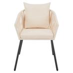 Touwstoelen - Set van 2 - Incl. Zit- en Rugkussens - Beige, Tuin en Terras, Tuinstoelen, Verzenden, Nieuw