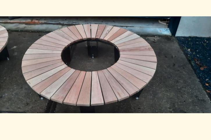 Rockwood® Boombank hardhout de Luxe met metalen onderstel, Tuin en Terras, Tuinsets en Loungesets, Nieuw, Hout, Ophalen of Verzenden