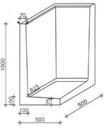 Betonnen L-hoekelement 50x50x100 zwart, Tuin en Terras, Ophalen of Verzenden, Nieuw, Beton