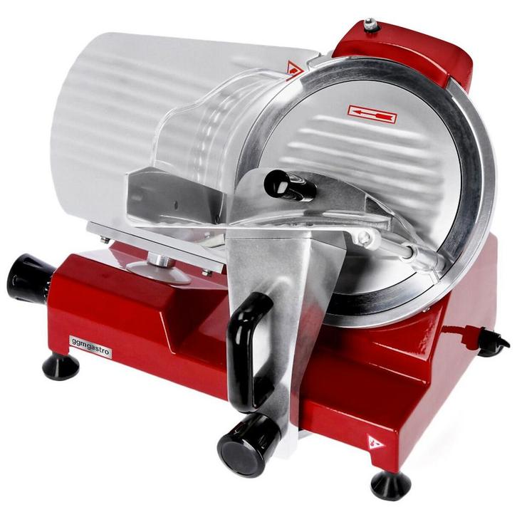 GGM Gastro | Snijmachine - 150 Watt - Mes: Ø 250mm - Rood |, Zakelijke goederen, Horeca | Keukenapparatuur, Verzenden