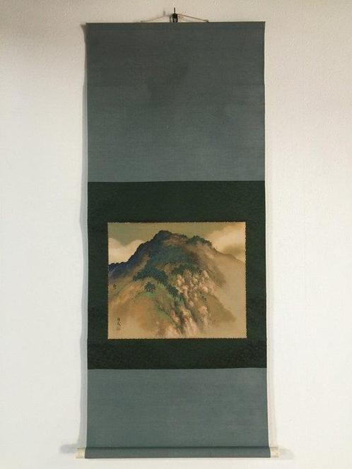 Landscape / Japanese Vintage Hanging Scroll KAKEJIKU / Silk, Antiek en Kunst, Antiek | Overige Antiek