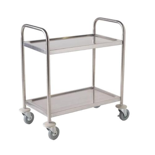 RVS Serveerwagen | 2 Bladen | 85(h)x81x45cm Vogue, Zakelijke goederen, Horeca | Meubilair en Inrichting, Verzenden