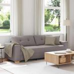 vidaXL 3-Zits Bank met kussen Taupe Stof, Huis en Inrichting, Verzenden, Nieuw, Driepersoons, Minder dan 150 cm