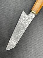 Artisan Patterned Kitchen Knife - Tafelmes - Hout, Staal -