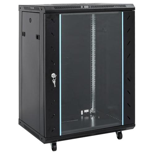 vidaXL Netwerkkast met draaiwieltjes 15U IP20 19 53x40x80, Computers en Software, Overige Computers en Software, Nieuw, Verzenden