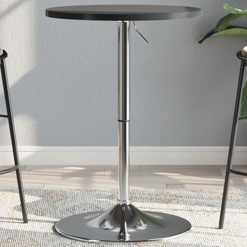 vidaXL Bartafel 50x50x90 cm bewerkt hout en verchroomd staal, Huis en Inrichting, Tafels | Eettafels, Nieuw, Verzenden