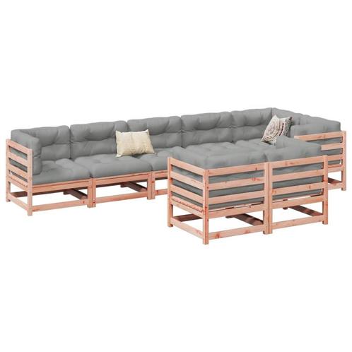 vidaXL 8-delige Loungeset met kussens massief douglas, Tuin en Terras, Tuinsets en Loungesets, Loungeset, Nieuw, Verzenden