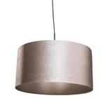 Hanglamp zwart met velours kap taupe 50cm - Combi 1, Huis en Inrichting, Lampen | Hanglampen, Nieuw, Overige materialen, Klassiek / Antiek