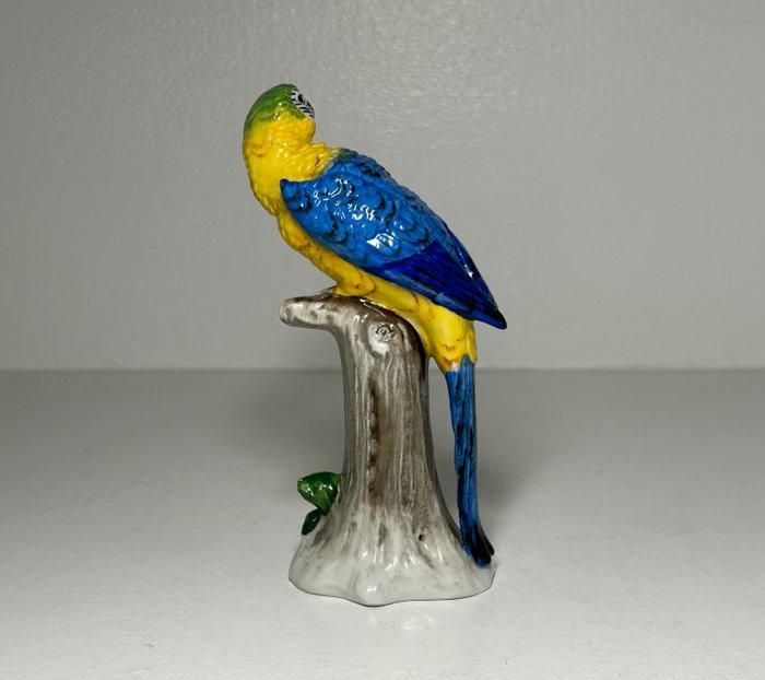 Sitzendorf - Beeldje - Parrot on a tree stump Germany Mid, Antiek en Kunst, Antiek | Glas en Kristal