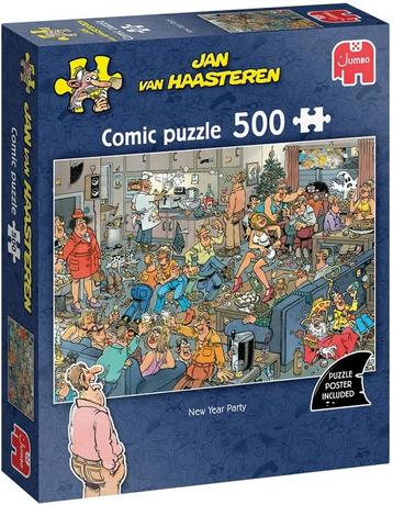 Jan van Haasteren -  New Year Party Puzzel (500 stukjes) | beschikbaar voor biedingen