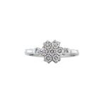 Witgouden entourage ring met diamant 18 krt, Sieraden, Tassen en Uiterlijk, Ringen, Ophalen of Verzenden, Nieuw