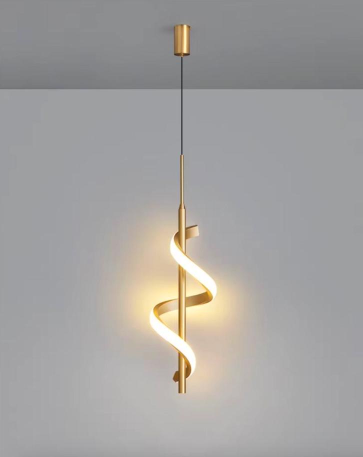 Glans LED Hanglamp – Design Plafondlamp in het Goud of Zwart, Huis en Inrichting, Lampen | Hanglampen, Nieuw, Verzenden