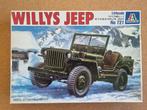 Italeri 721 Willys Jeep 1:24, Hobby en Vrije tijd, Modelbouw | Auto's en Voertuigen, Verzenden, Nieuw, Italeri