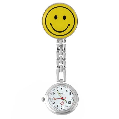 Fako® - Verpleegstershorloge - Smiley - Geel, Sieraden, Tassen en Uiterlijk, Horloges | Dames, Verzenden