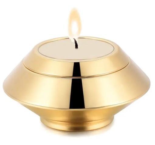 Mini urn waxinelichthouder goud verguld voor kaars, Huis en Inrichting, Overige Huis en Inrichting, Nieuw