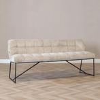 40% Korting: Scandinavische eetkamerbank Jelle taupe 220 cm, Ophalen, Zo goed als nieuw, Scandinavisch, Modern, Stof