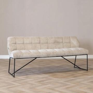 40% Korting: Scandinavische eetkamerbank Jelle taupe 220 cm beschikbaar voor biedingen