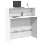 vidaXL Receptiebalie 100x50x103,5 cm bewerkt hout wit, Verzenden, Nieuw
