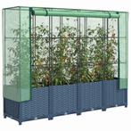 vidaXL Verhoogde plantenbak met kashoes rotanlook 160x40x138, Tuin en Terras, Verzenden, Nieuw, Kunststof