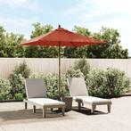 vidaXL Parasol met houten paal 198x198x231 cm, Tuin en Terras, Verzenden, Nieuw, 1 tot 2 meter