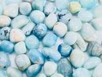 Aquamarijn Trommelsteen - Een glinsterende collectie van, Verzamelen, Mineralen en Fossielen