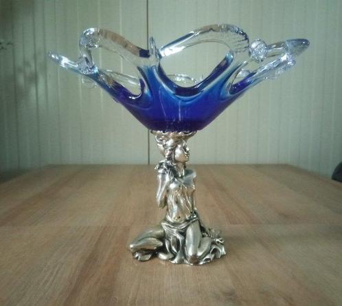 Fruitschaal - Peça decorativa - Glas, Metaal, Antiek en Kunst, Antiek | Keukenbenodigdheden