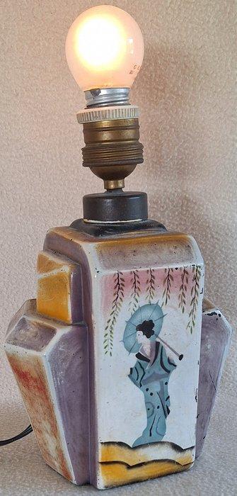 Tafellamp - Lampvoet met een gestapend hoekig ontwerp -, Antiek en Kunst, Curiosa en Brocante