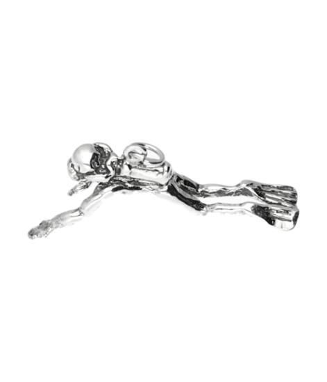 Zilveren Duiker groot kettinghanger, Sieraden, Tassen en Uiterlijk, Kettinghangers, Verzenden