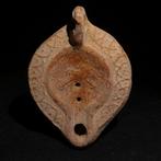 Oud-Romeins Terracotta Olielamp Ontvoering van Europa. 12,5