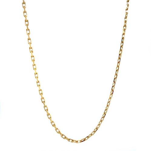 Gouden lengtecollier anker 70 cm 18 karaat, Sieraden, Tassen en Uiterlijk, Kettingen, Goud, Zo goed als nieuw, Goud, Verzenden