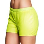 Korte Broek Pailletten Neongeel M, Verzenden, Nieuw