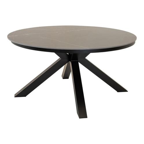 Portoro eettafel Ø158 cm - matt zwart, Huis en Inrichting, Stoelen, Zwart, Nieuw, Ophalen of Verzenden