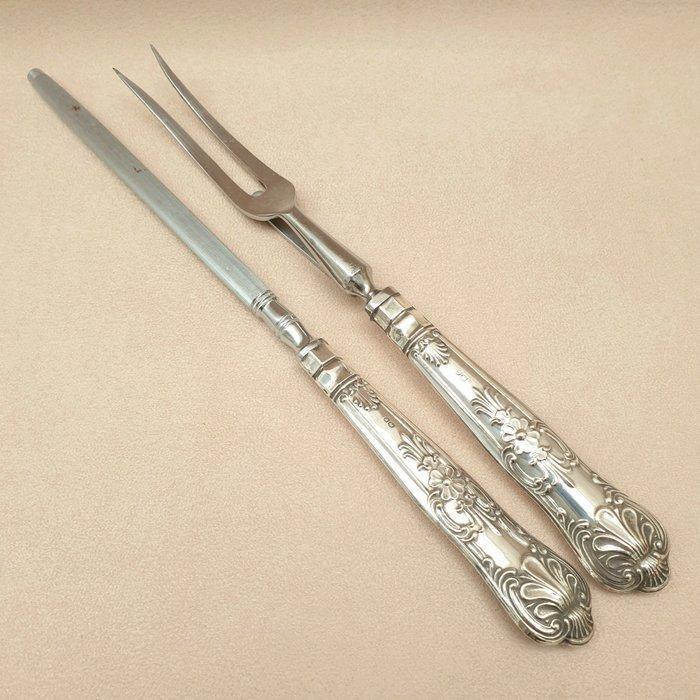 New Precision - Bestekset (2) - .925 zilver - Stalen vork &, Antiek en Kunst, Antiek | Meubels | Tafels