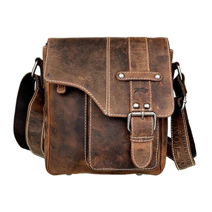 Heren Schoudertas Buffelleer, Sieraden, Tassen en Uiterlijk, Tassen | Schoudertassen, Verzenden