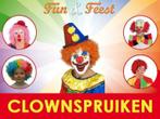 Clownspruik - Mega aanbod clownspruiken, Ophalen of Verzenden, Nieuw, Hoed of Pruik