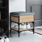 vidaXL Schoenenbank 42x42x45 cm bewerkt hout sonoma, Verzenden, Nieuw