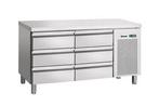 Bartscher Koelwerkbank RVS 6 schuiflades | 134 x 70 x 85 cm, Verzenden, Nieuw in verpakking